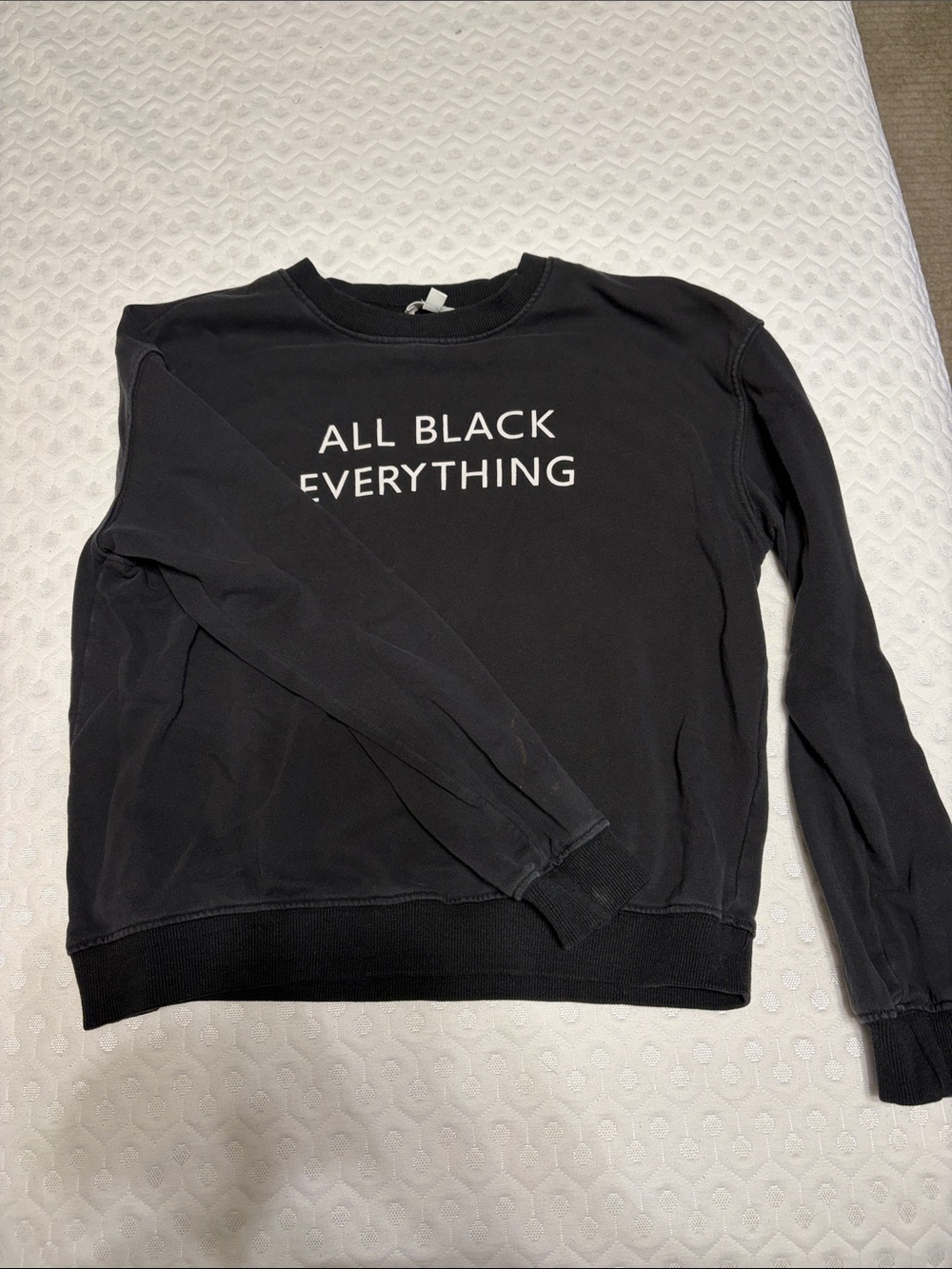 bohme Black Crewneck Sweatshirt with White Text